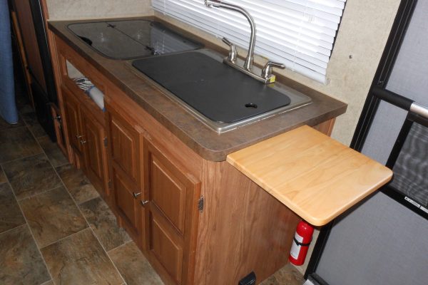 Kitchen in a Hybrid trailer 